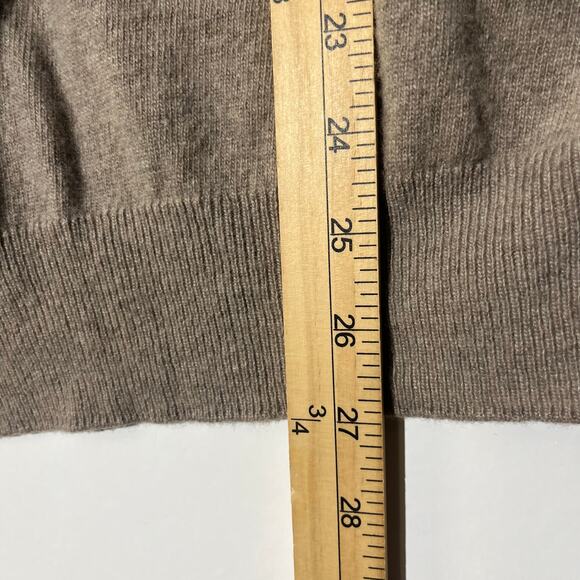 Filippo Riberti Quarter Zip Brown Wool Cashmere Pullover Sweater Men’s Size XL - Picture 7 of 8